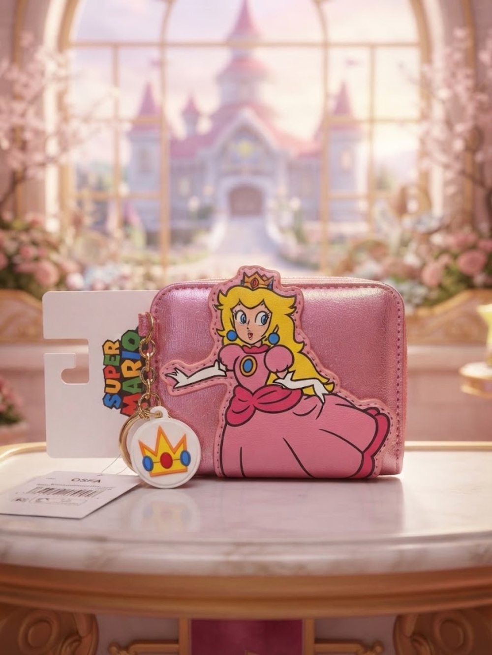 Nintendo Super Mario Princess Peach Pink Wallet NWT